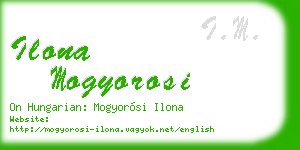 ilona mogyorosi business card